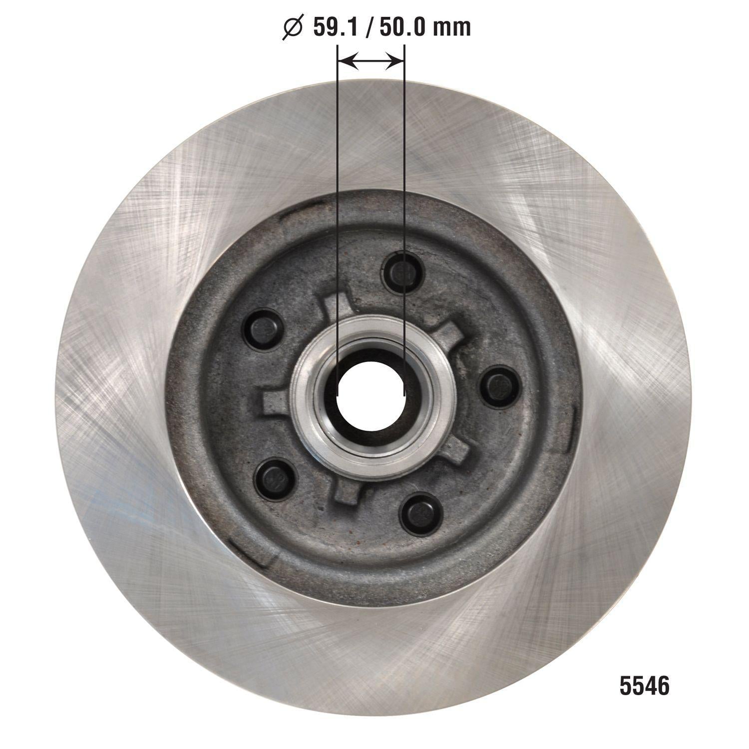 Disc Brake Rotor and Hub Assembly 5546