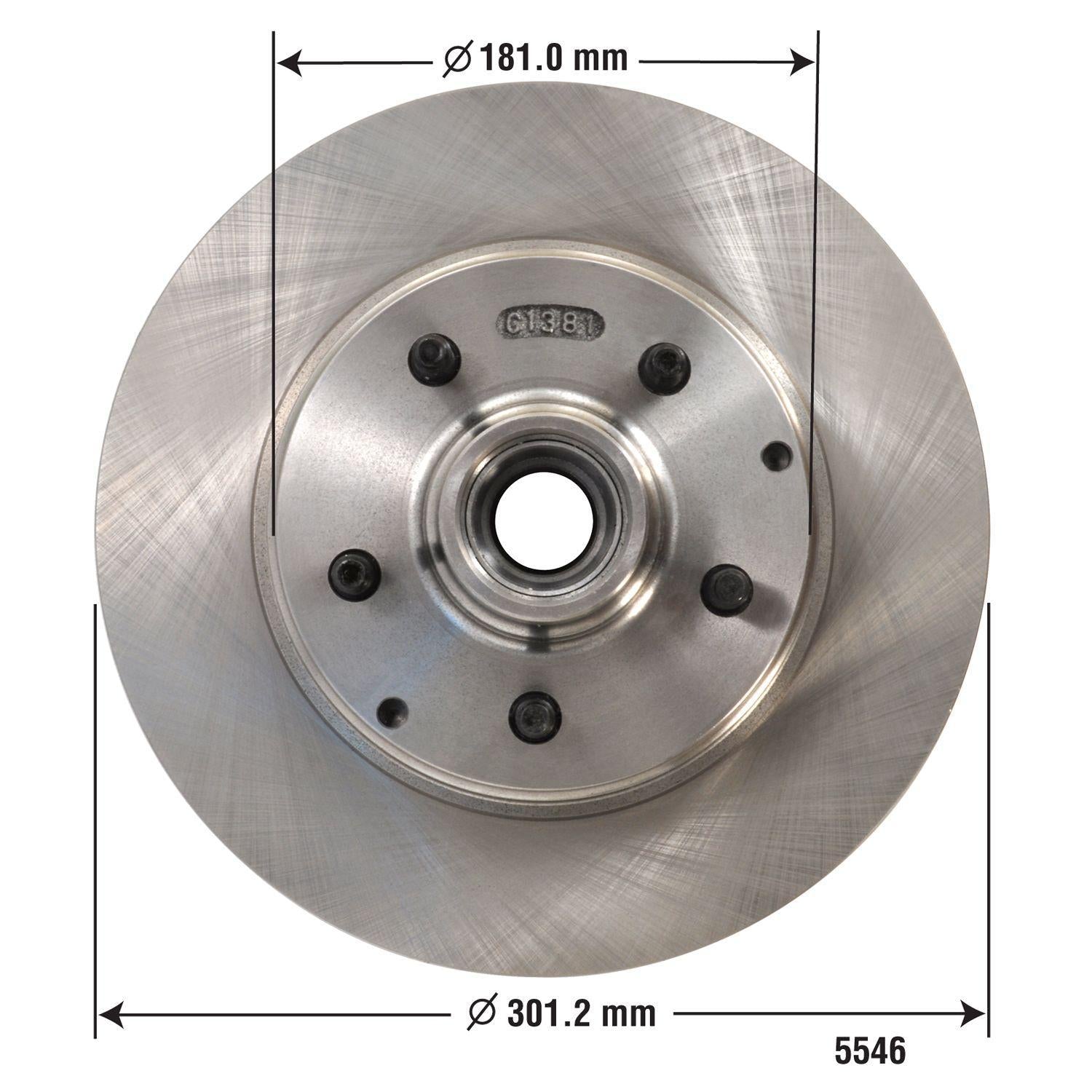 Disc Brake Rotor and Hub Assembly 5546