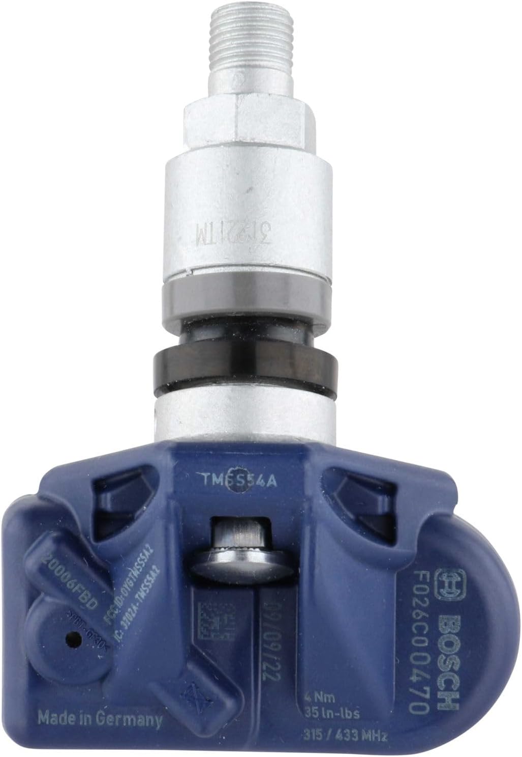 Bosch QF0470 Metal Valve Universal Tire Pressure Monitoring System Sensor (TPMS) / 315MHz/433MHz - (Must be Programmed Prior to Install)