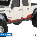 Aluminum Rocker ExoSkin, No Bolts, Pair, Full Kit, JT Gladiator