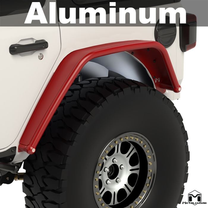 Aluminum Overland Tube Fenders, JL Wrangler, Rear, Pair