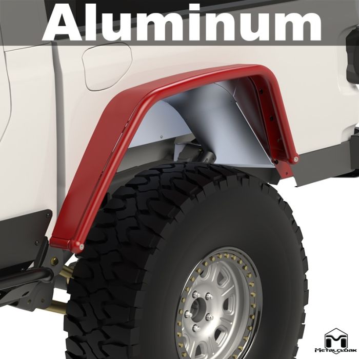 Aluminum Overland Tube Fenders, JT Gladiator, Rear, Pair