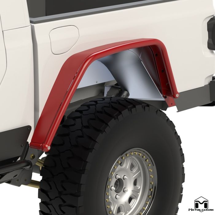 Overland Tube Fenders, JT Gladiator, Rear, Pair