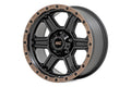 Rough Country 79 Series Wheel | One-Piece | Semi Gloss Black w/Bronze Ring | 18x9 | 5x5 | 0mm