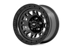 Rough Country 82 Series Wheel | One-Piece | Semi Gloss Black | 17x9 | 5x5 | -12mm
