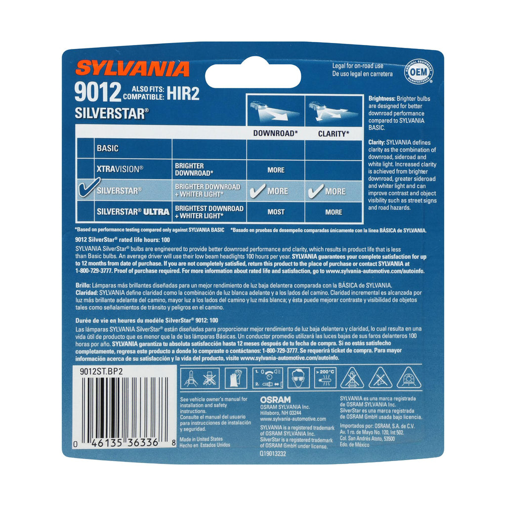 Sylvania Headlight Bulb 9012ST-2