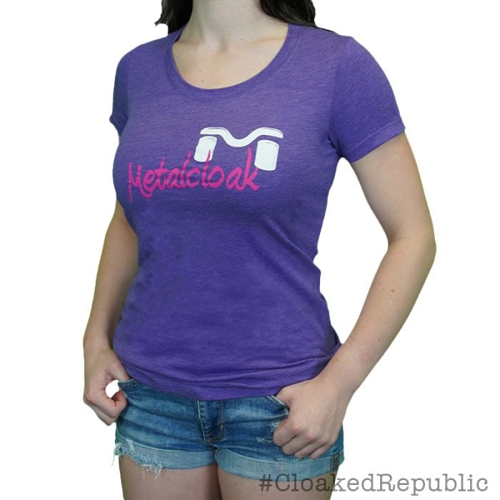 Women's MetalCloak Script Tee, Purple