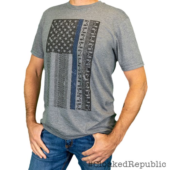 #CloakedRepublic, Thin Blue Line Flag, Super Soft Tee
