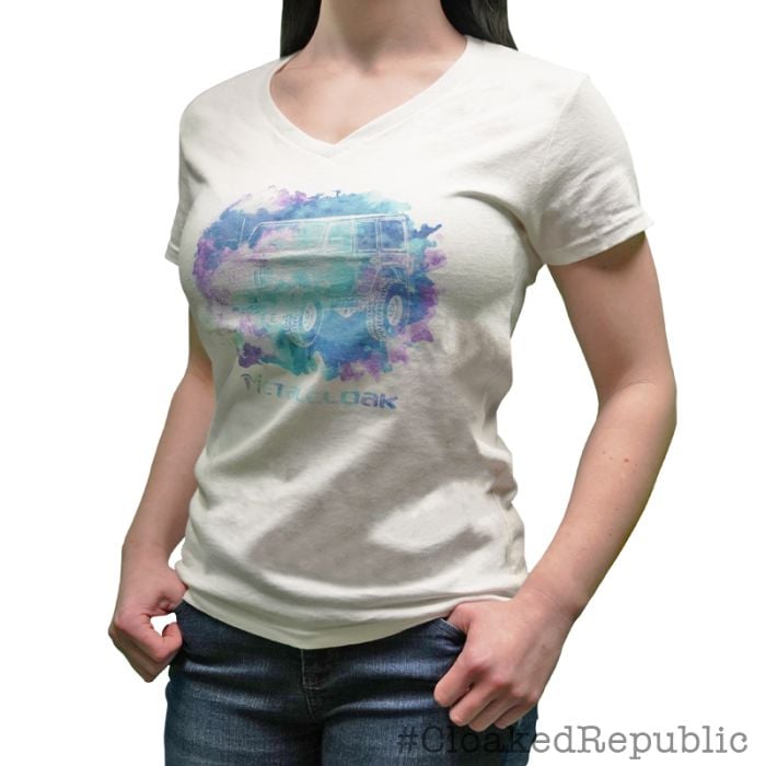 Woman's Super Soft Watercolor V-Neck Tee