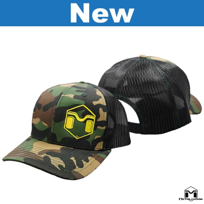 MetalCloak Camo Mesh Back Trucker Ball Cap, Snap Back Fit