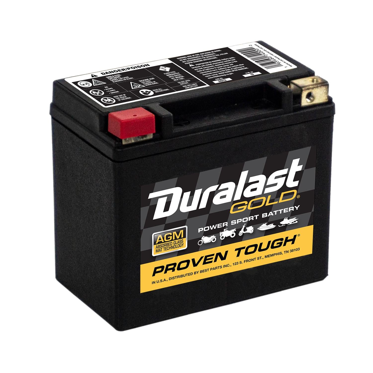 Gold Powersport Absorbed Glass Mat (AGM) Battery AZX12
