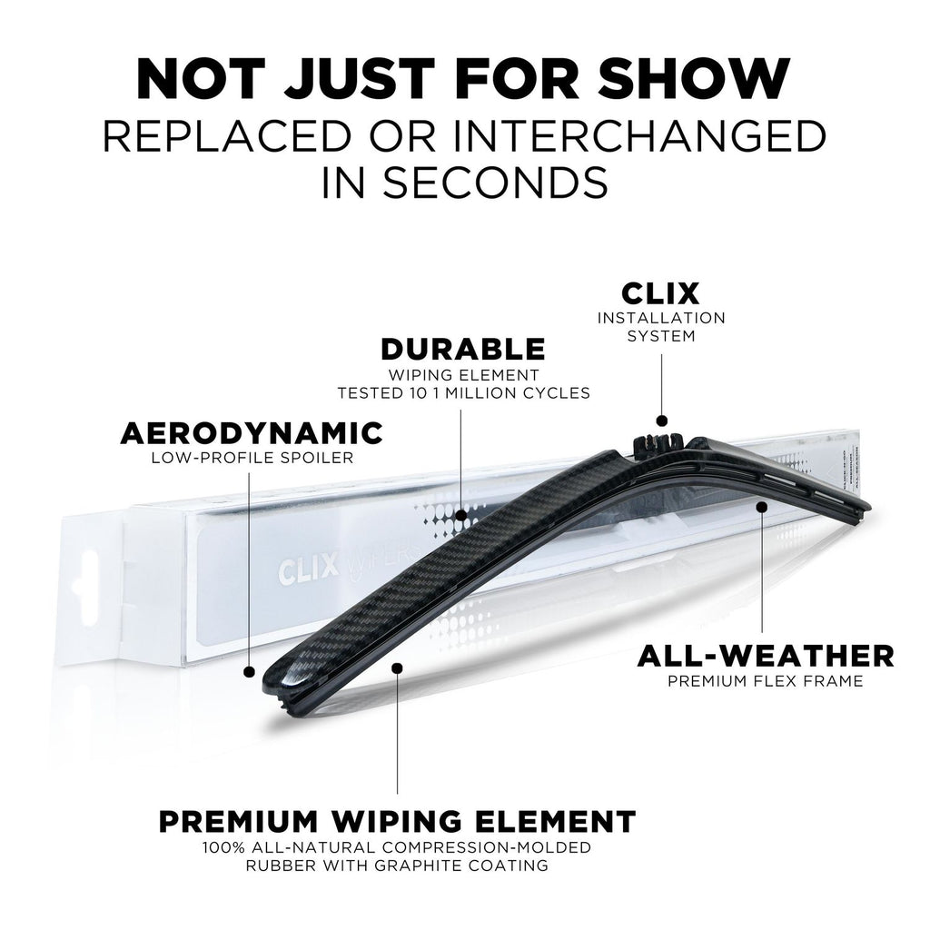 CLIX Auto 26in Wiper Blade BLACKCRBN-26