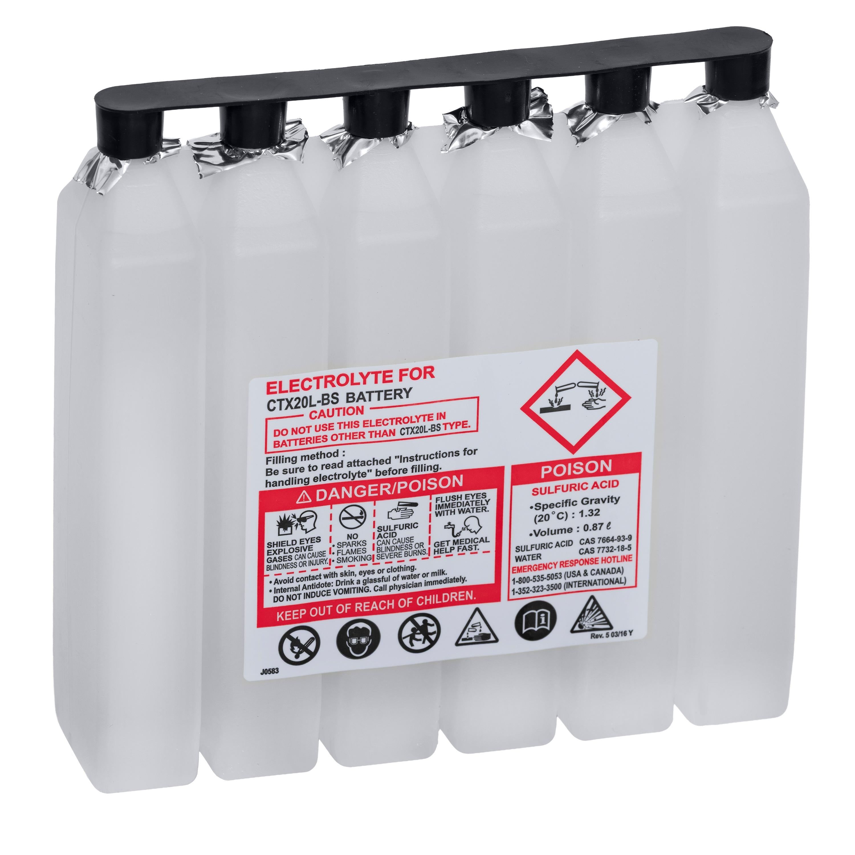 Group Size BTX20L-BS Powersport Absorbed Glass Mat (AGM) Battery CTX20L-BSFP