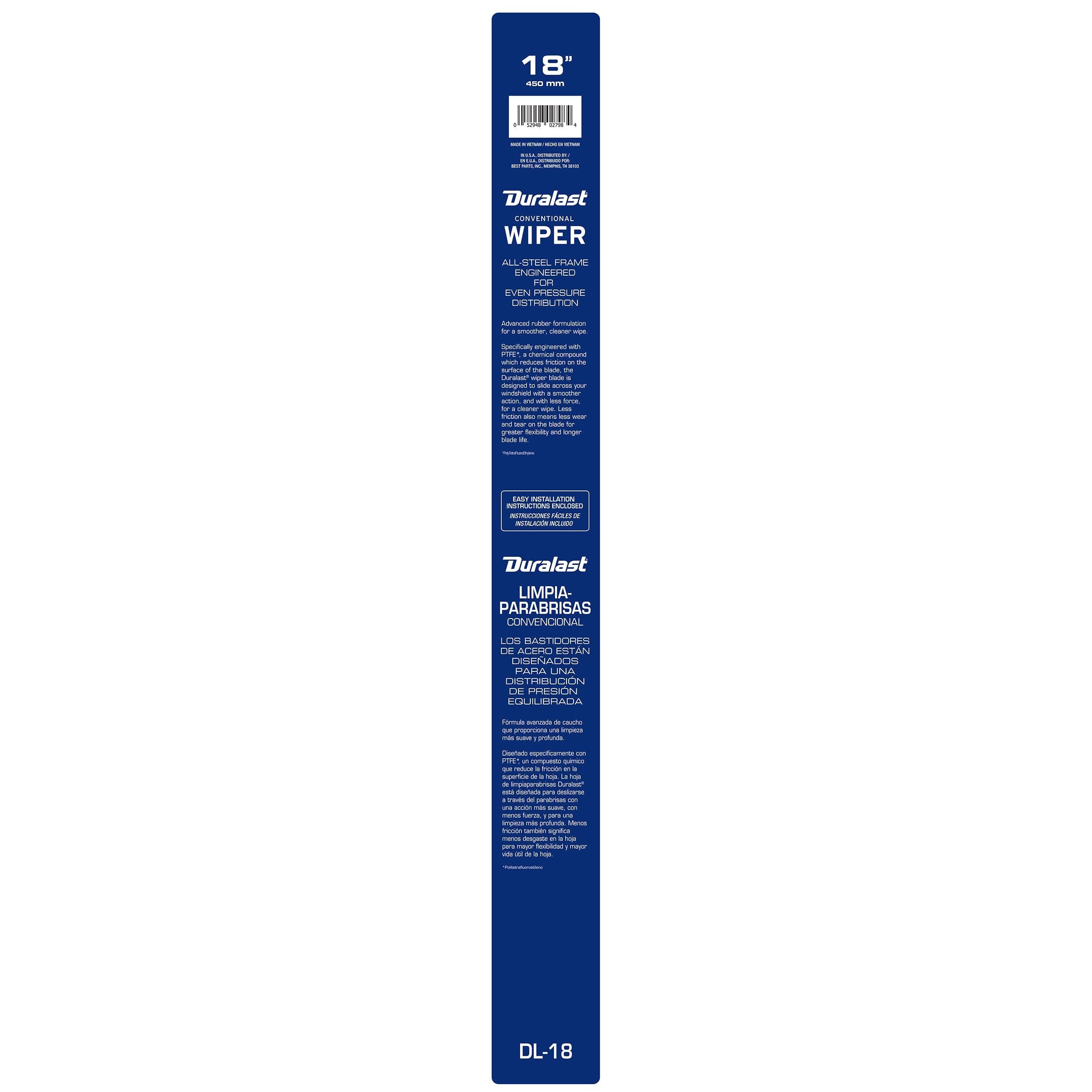18in Traditional Metal Wiper Blade DL-18