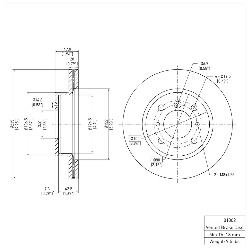 R1 Concepts Disc Brake Rotor ERE-01002
