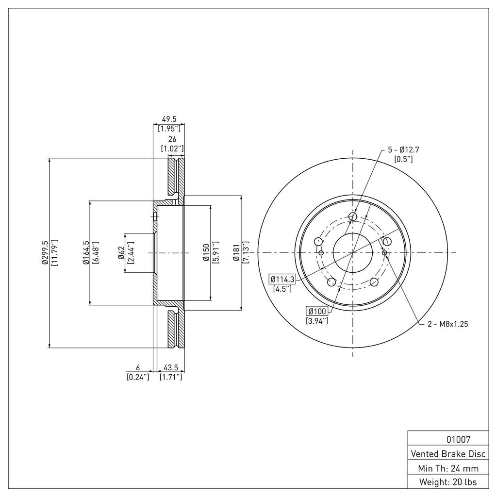 R1 Concepts Disc Brake Rotor ERE-01007