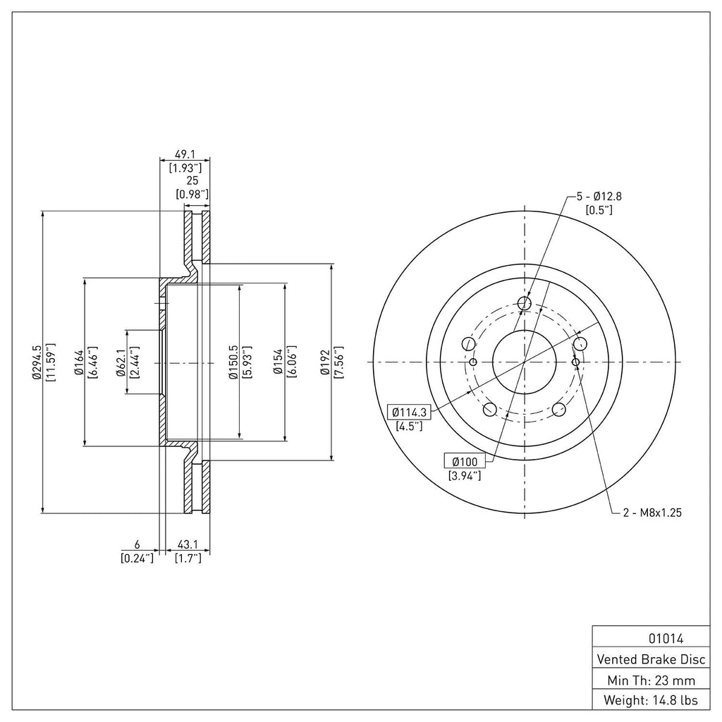 R1 Concepts Disc Brake Rotor ERE-01014
