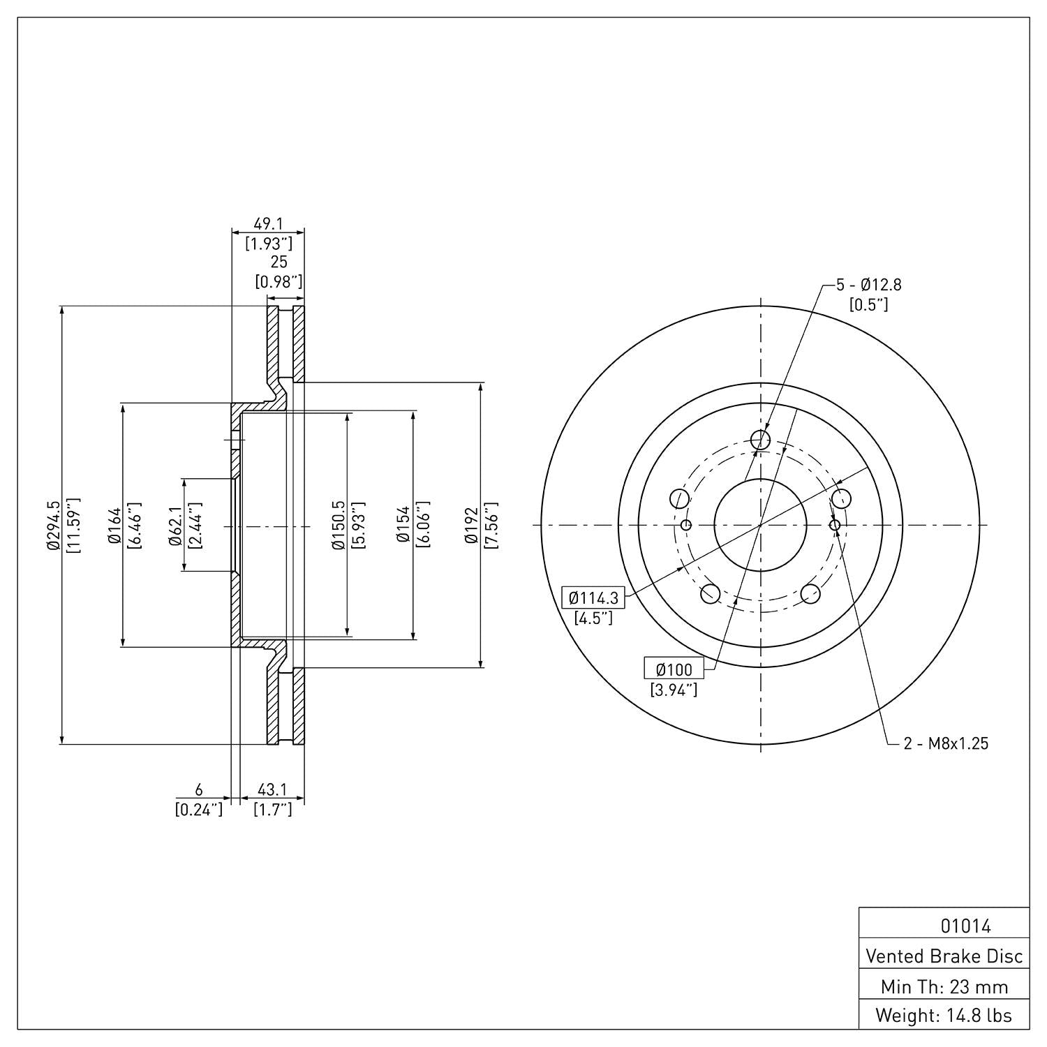 R1 Concepts Disc Brake Rotor ERE-01014