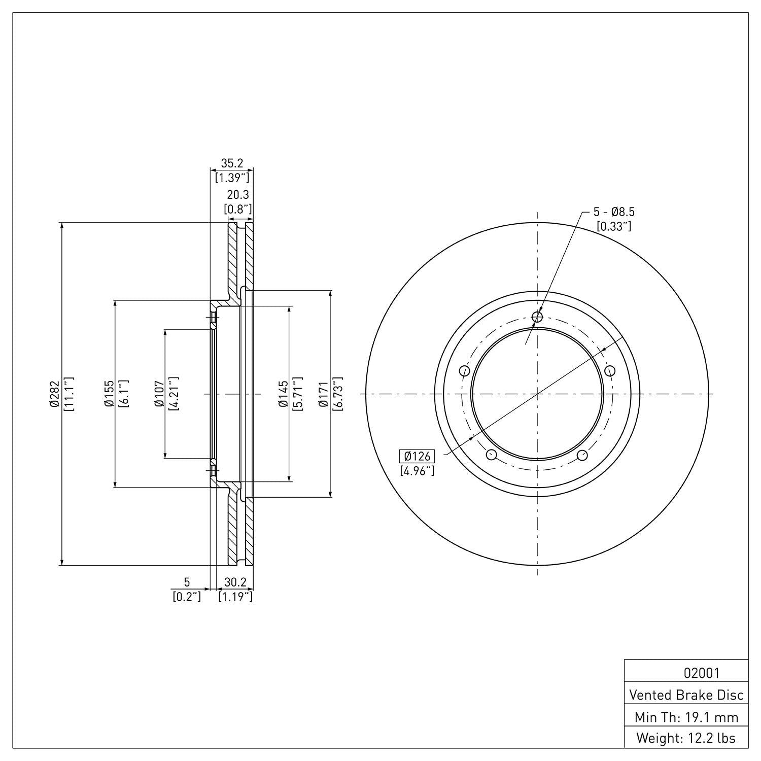 R1 Concepts Disc Brake Rotor ERE-02001