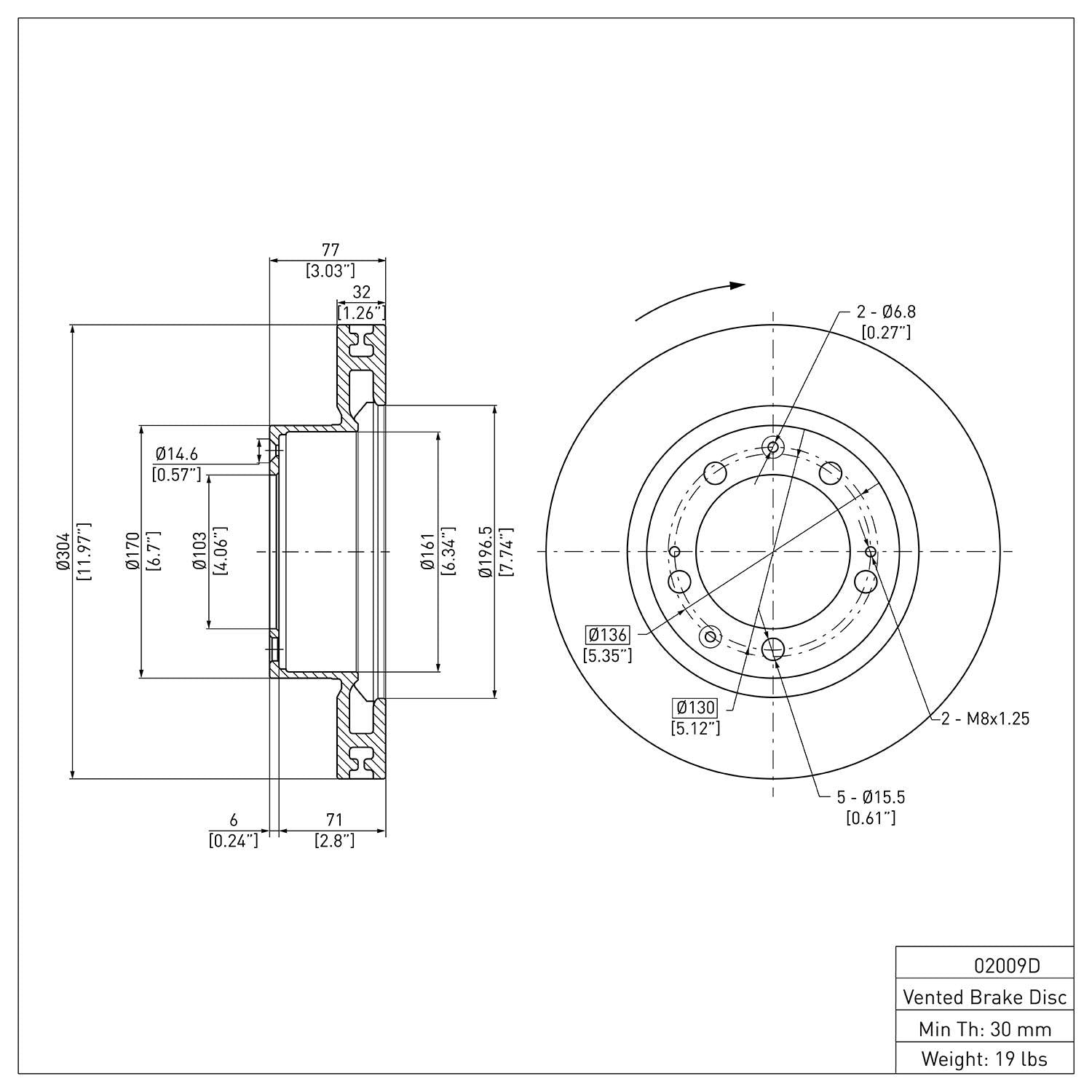R1 Concepts Disc Brake Rotor ERE-02009D