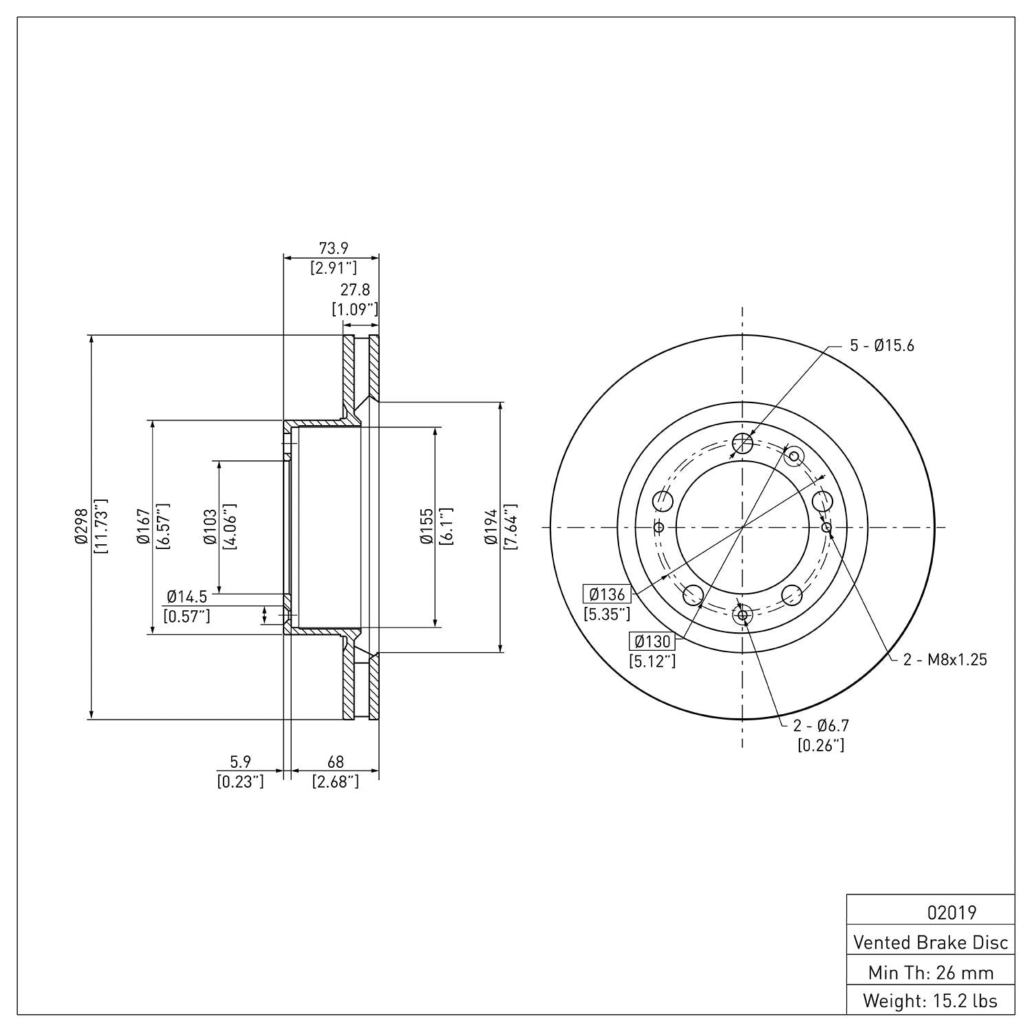 R1 Concepts Disc Brake Rotor ERE-02019
