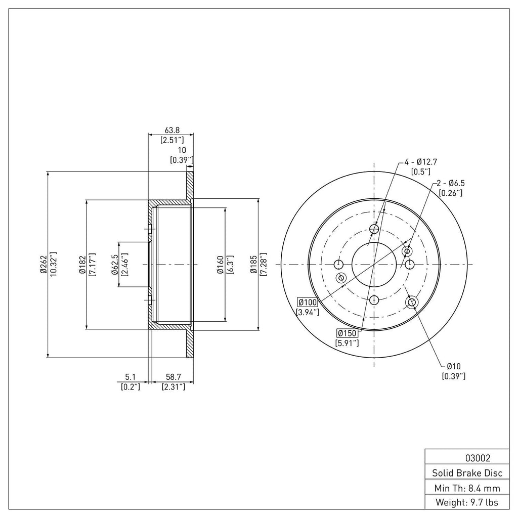 R1 Concepts Disc Brake Rotor ERE-03002