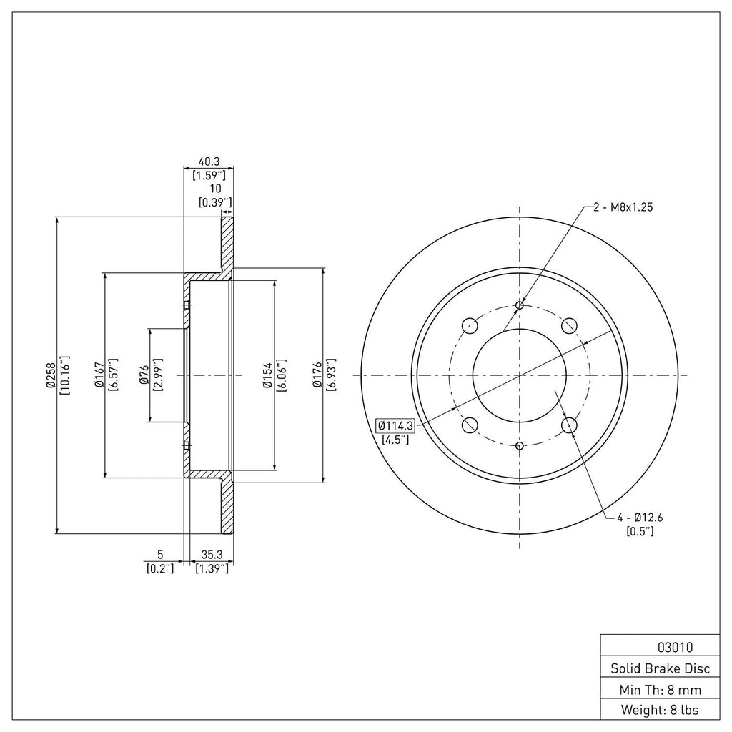 R1 Concepts Disc Brake Rotor ERE-03010