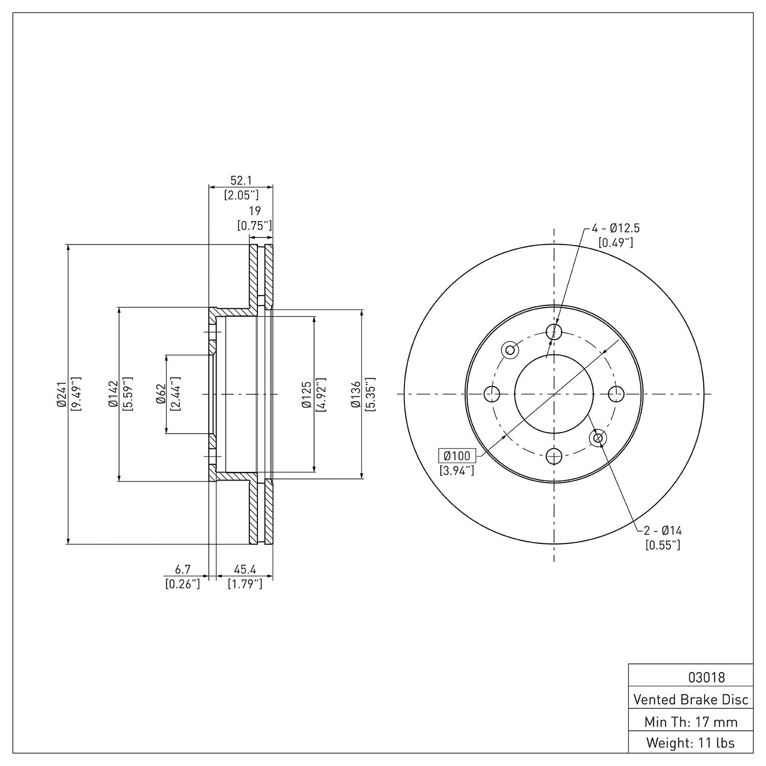 R1 Concepts Disc Brake Rotor ERE-03018
