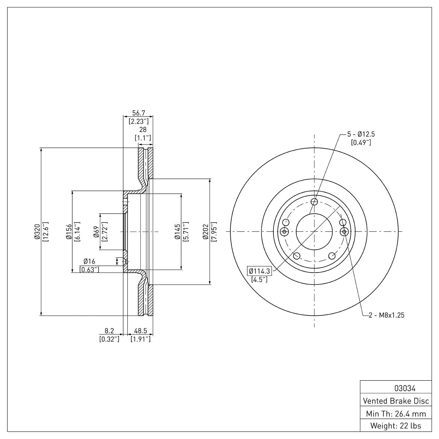 R1 Concepts Disc Brake Rotor ERE-03034