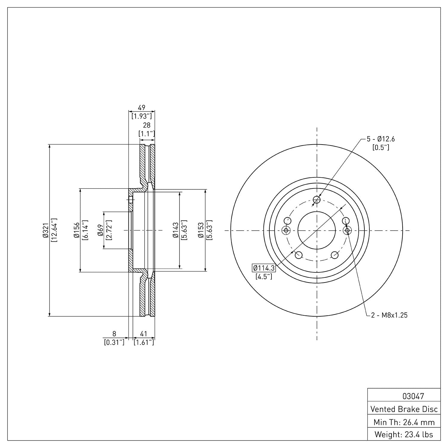 R1 Concepts Disc Brake Rotor ERE-03047