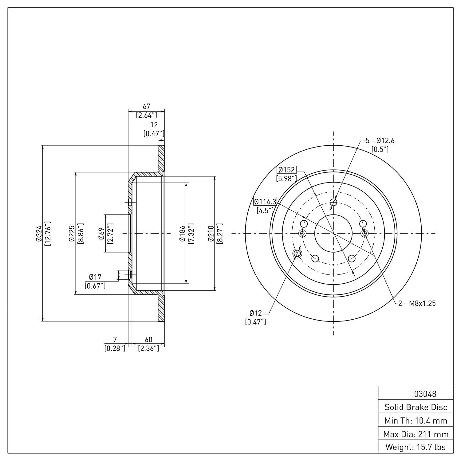R1 Concepts Disc Brake Rotor ERE-03048