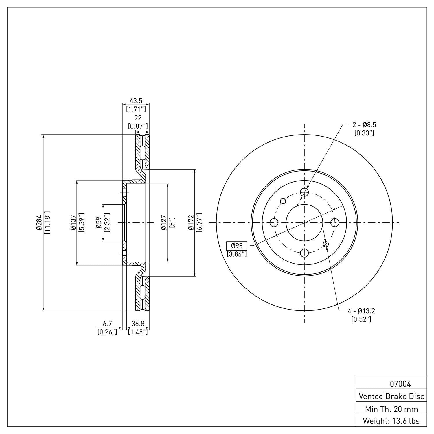 R1 Concepts Disc Brake Rotor ERE-07004
