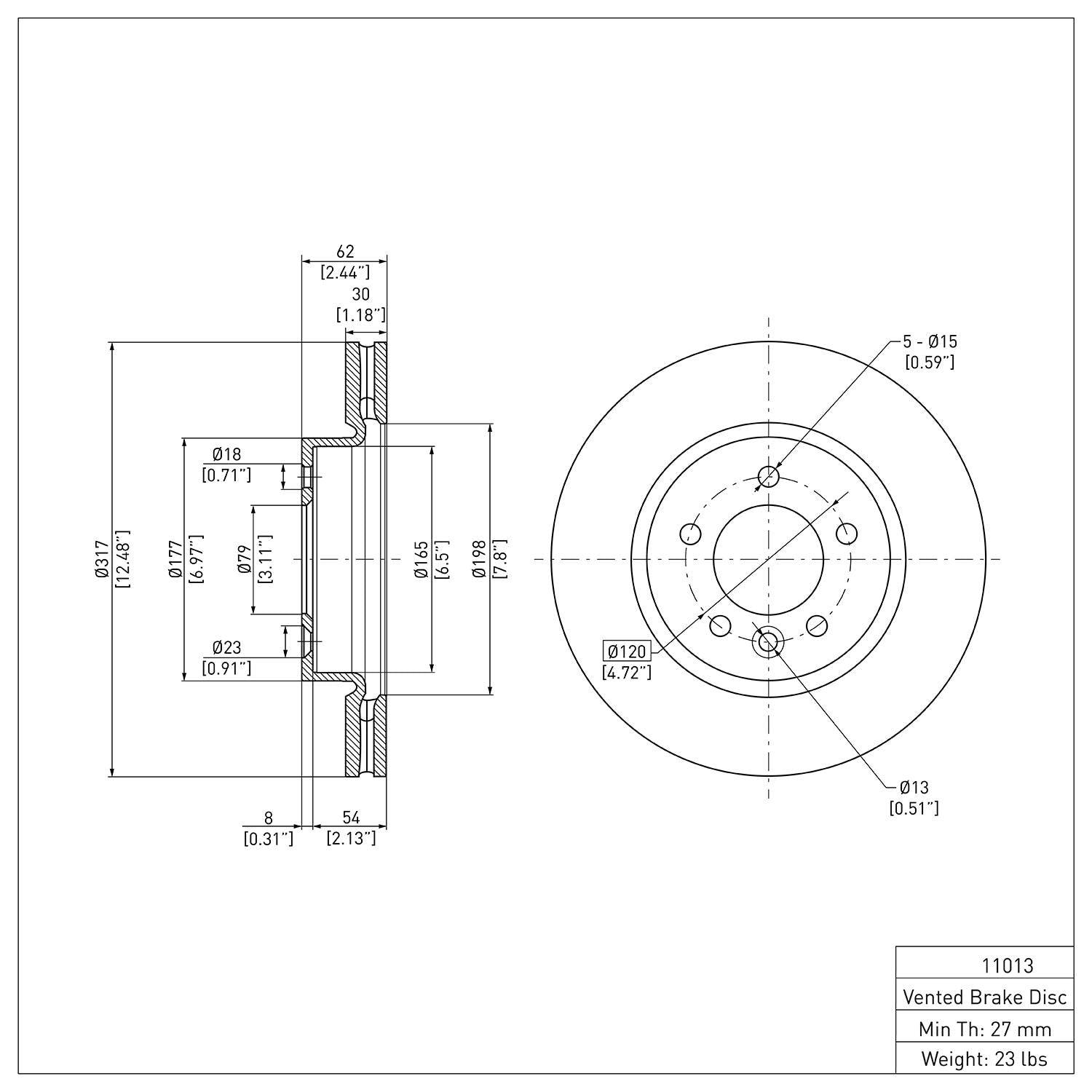 R1 Concepts Disc Brake Rotor ERE-11013