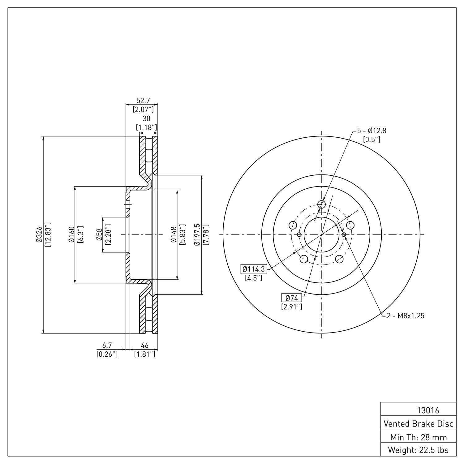 R1 Concepts Disc Brake Rotor ERE-13016