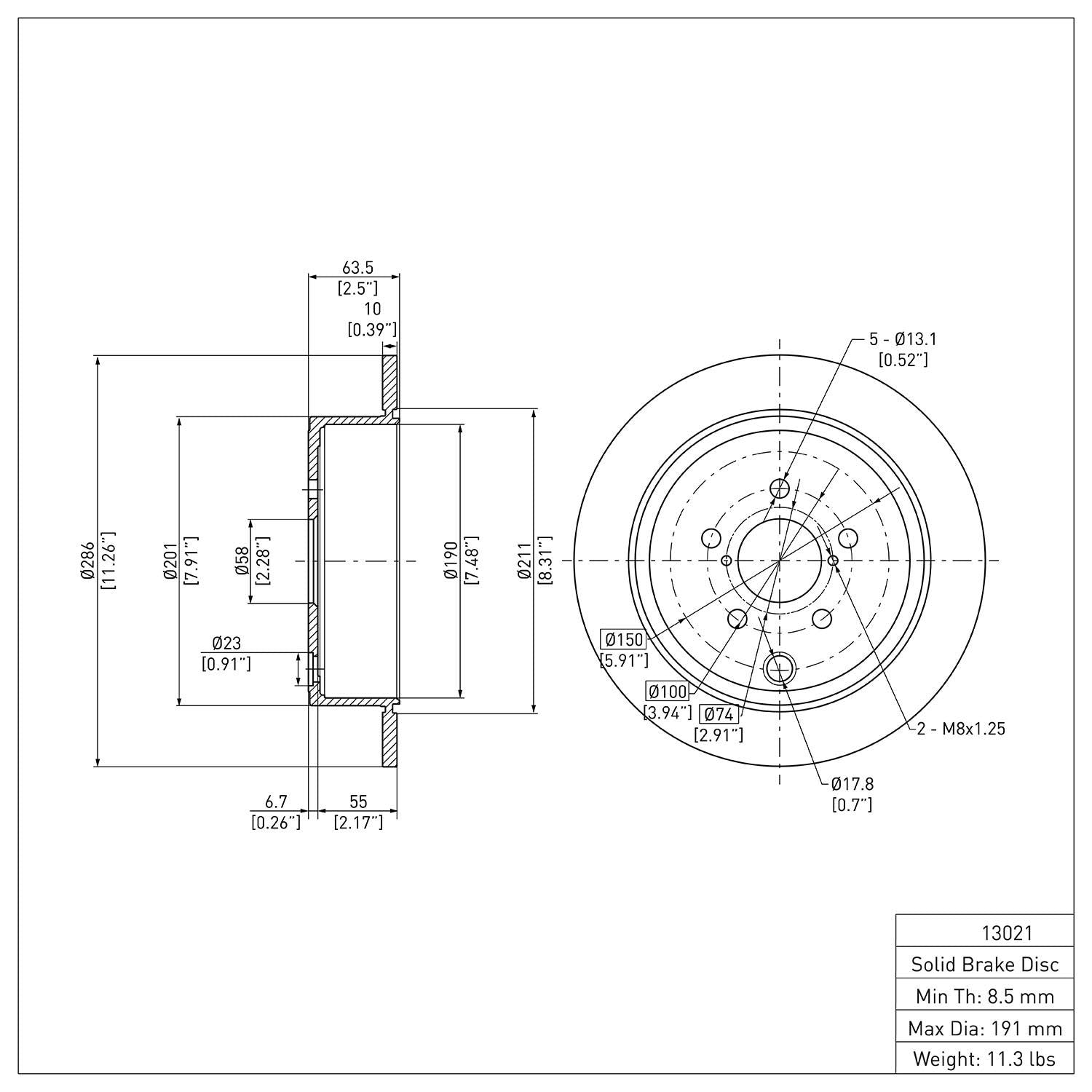 R1 Concepts Disc Brake Rotor ERE-13021