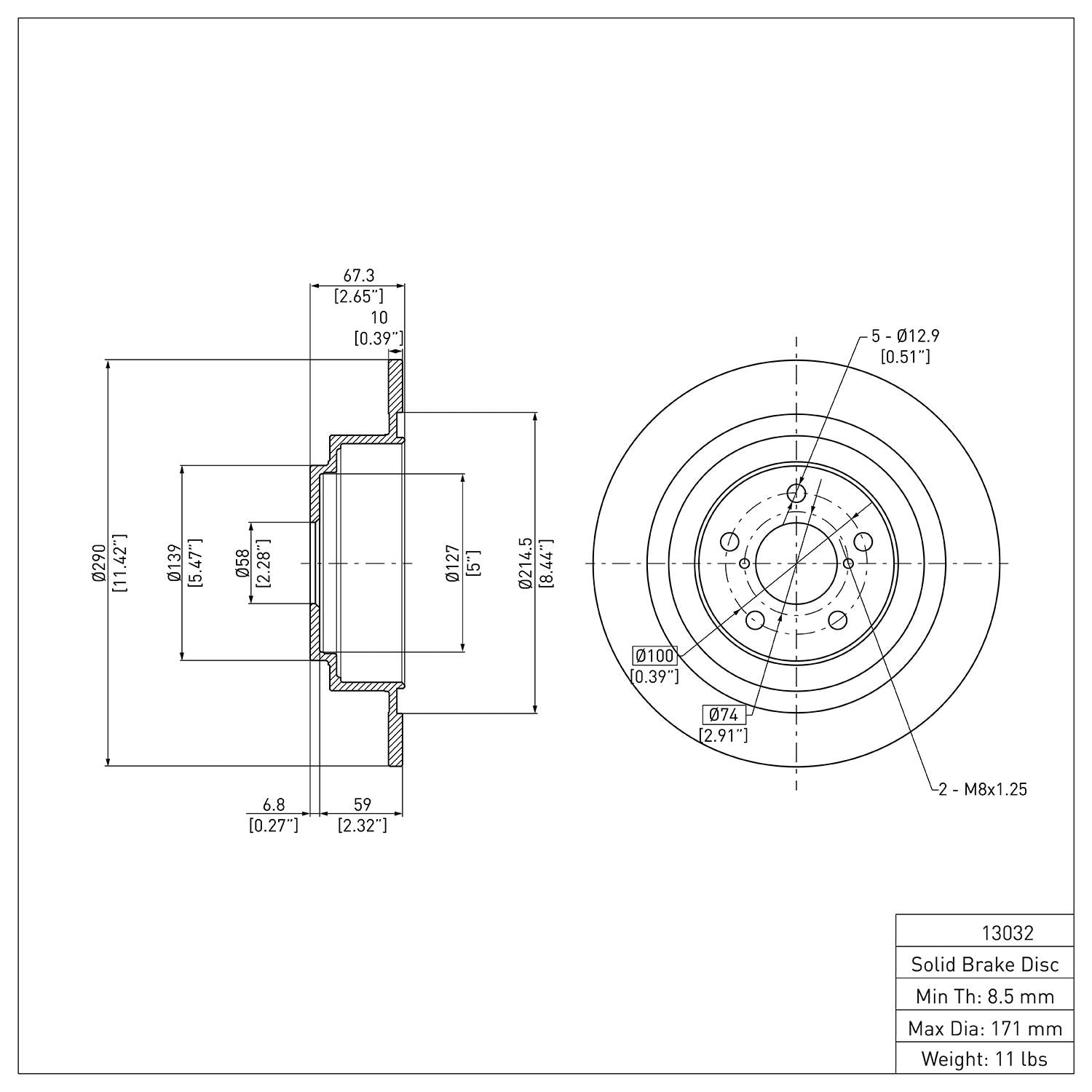 R1 Concepts Disc Brake Rotor ERE-13032