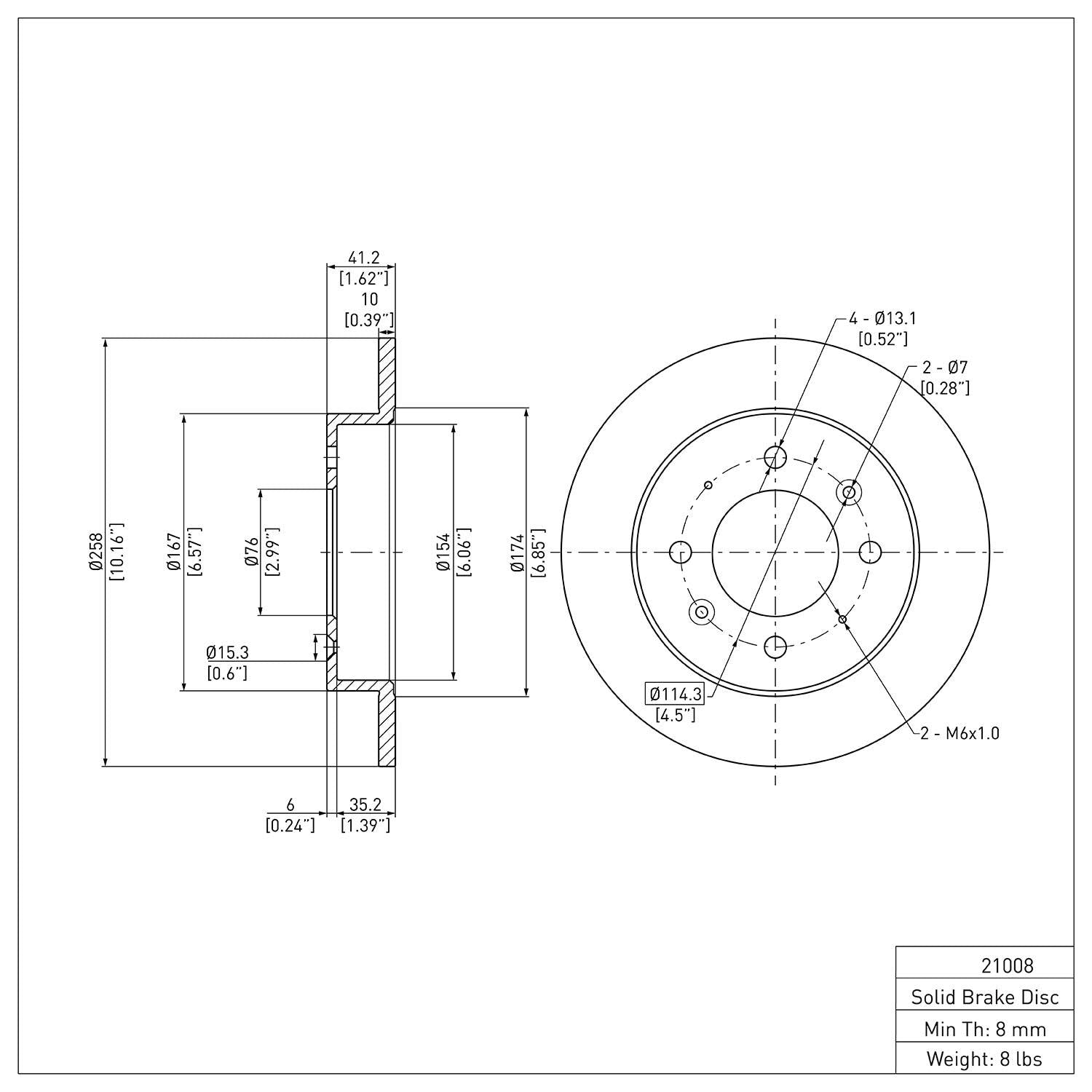 R1 Concepts Disc Brake Rotor ERE-21008