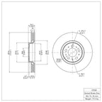 R1 Concepts Disc Brake Rotor ERE-27038