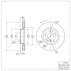 R1 Disc Brake Rotor ERE-31036D
