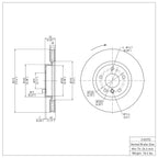 R1 Disc Brake Rotor ERE-31037D
