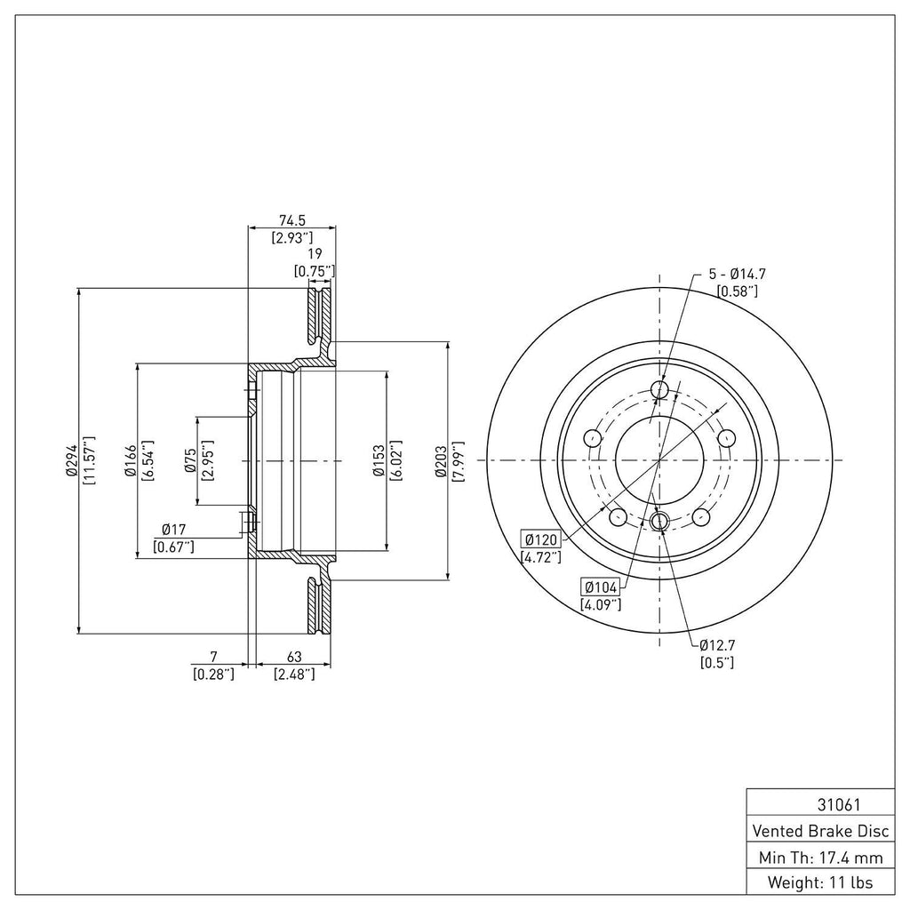 R1 Concepts Disc Brake Rotor ERE-31061