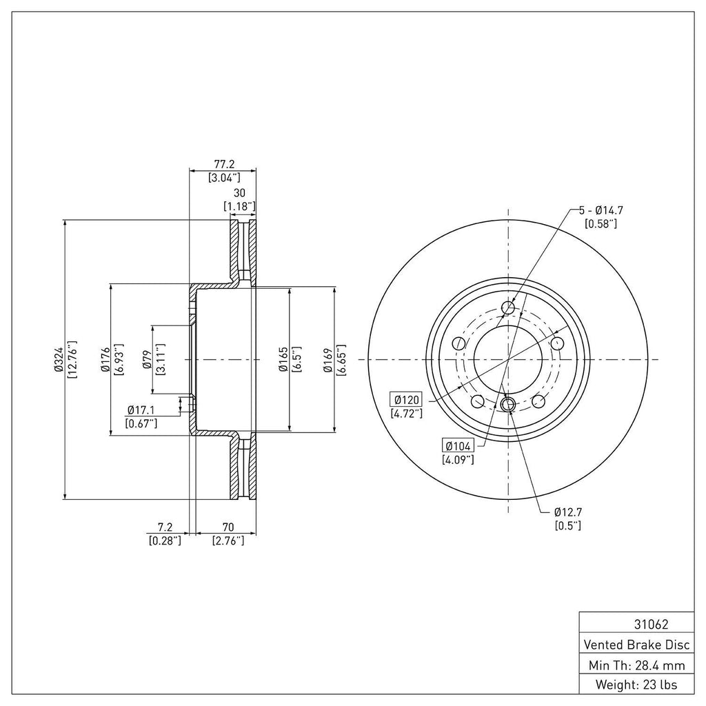 R1 Concepts Disc Brake Rotor ERE-31062