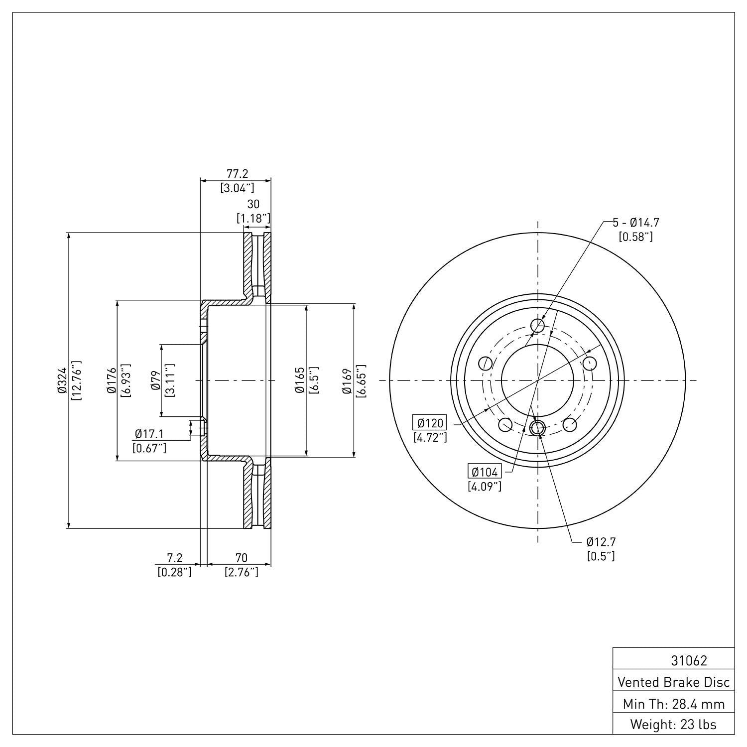 R1 Concepts Disc Brake Rotor ERE-31062