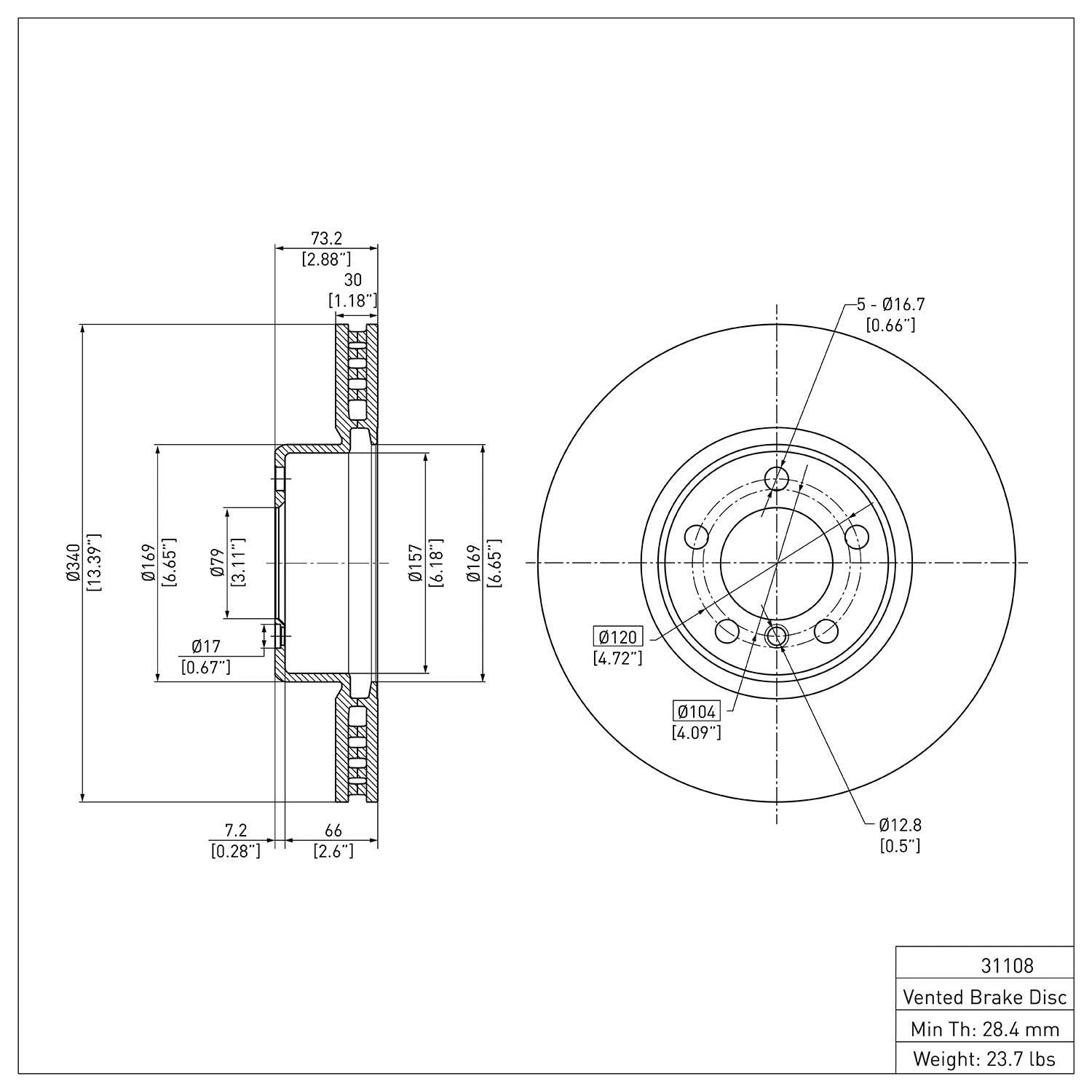 R1 Concepts Disc Brake Rotor ERE-31108