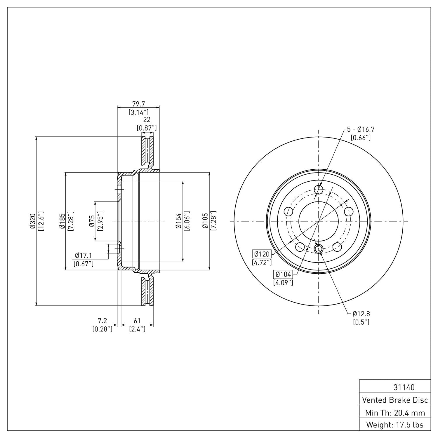 R1 Concepts Disc Brake Rotor ERE-31140