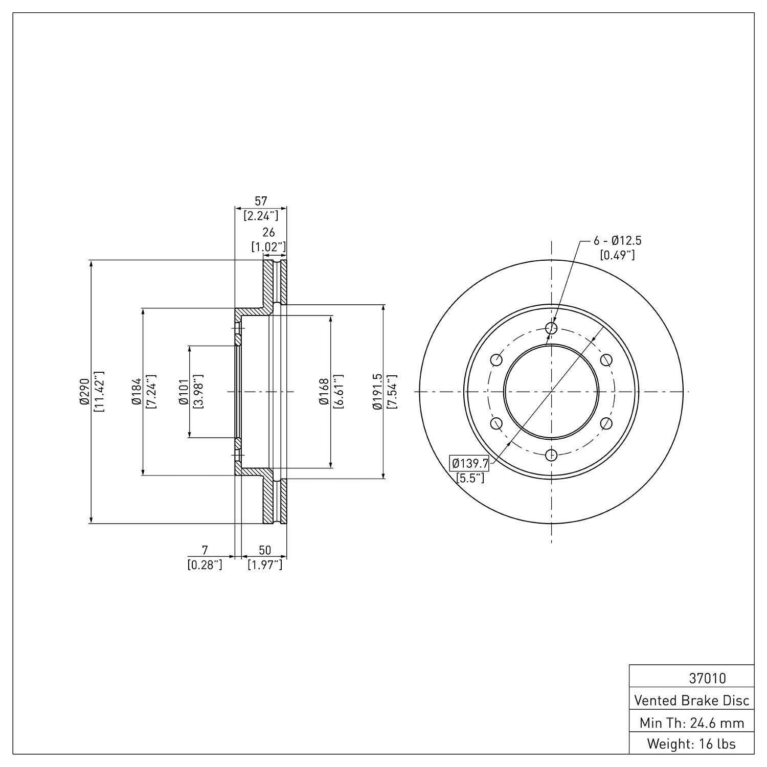 R1 Concepts Disc Brake Rotor ERE-37010