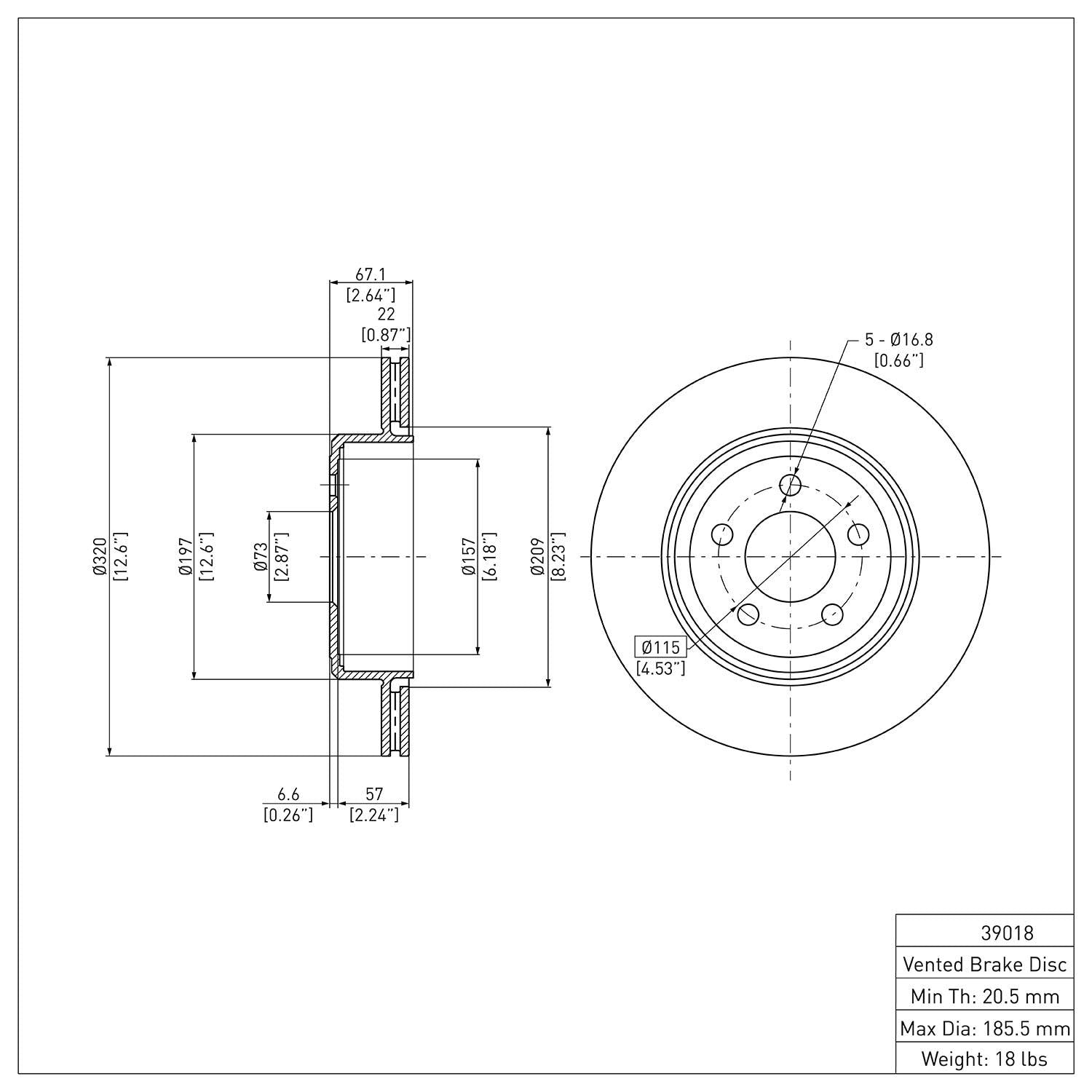 R1 Concepts Disc Brake Rotor ERE-39018
