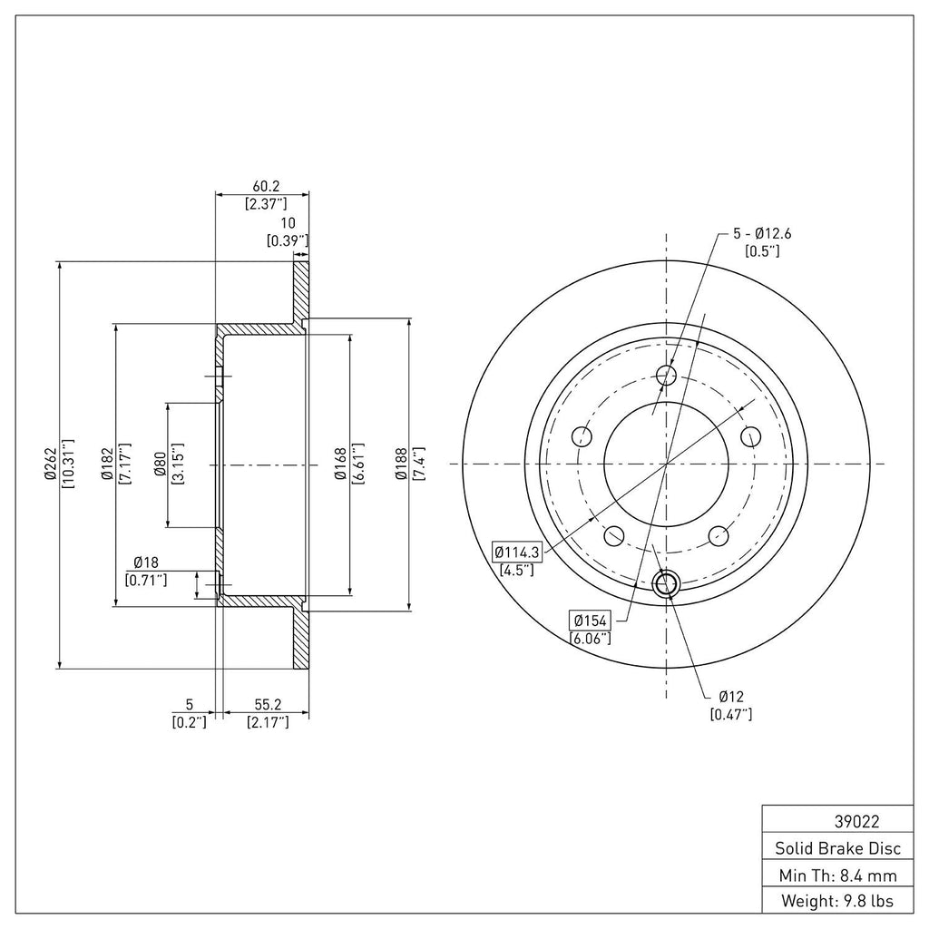 R1 Concepts Disc Brake Rotor ERE-39022
