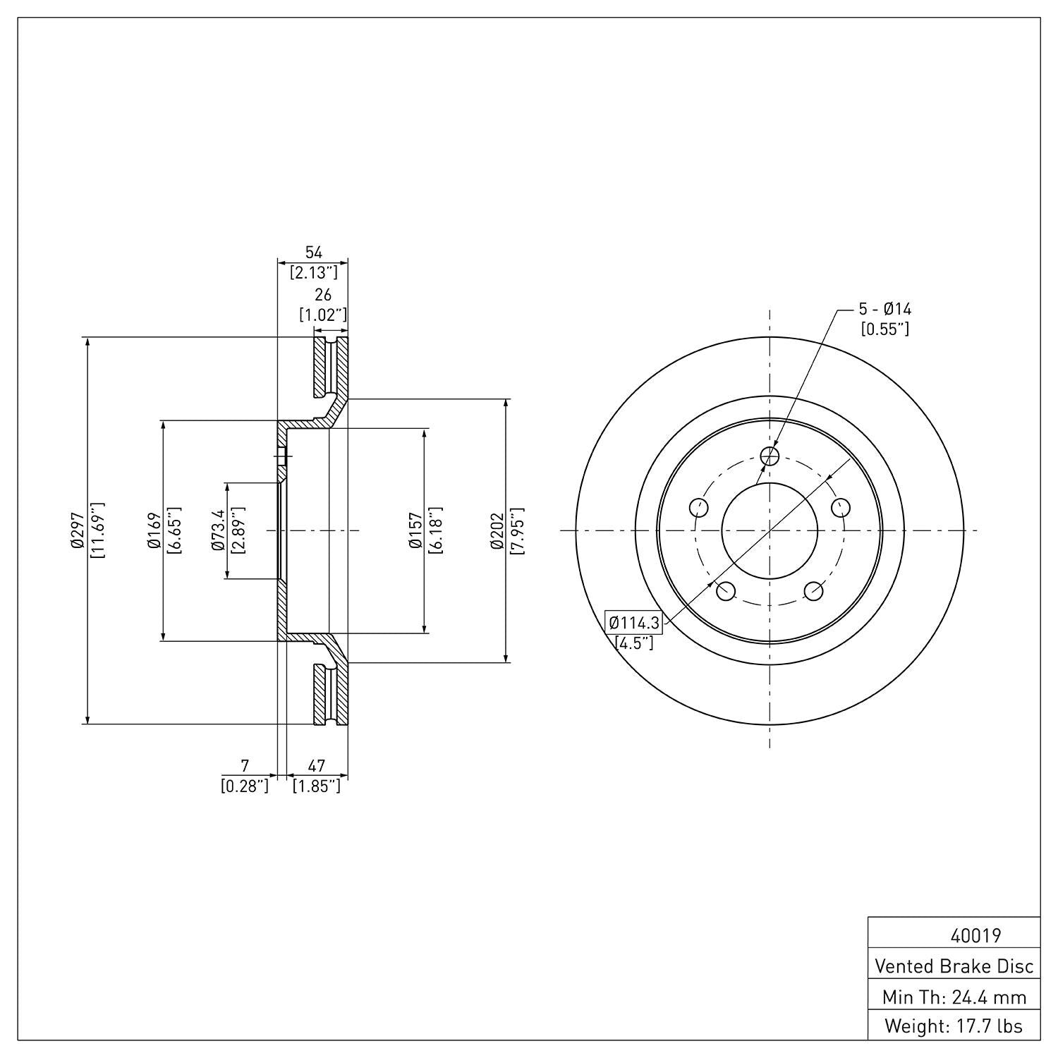 R1 Concepts Disc Brake Rotor ERE-40019