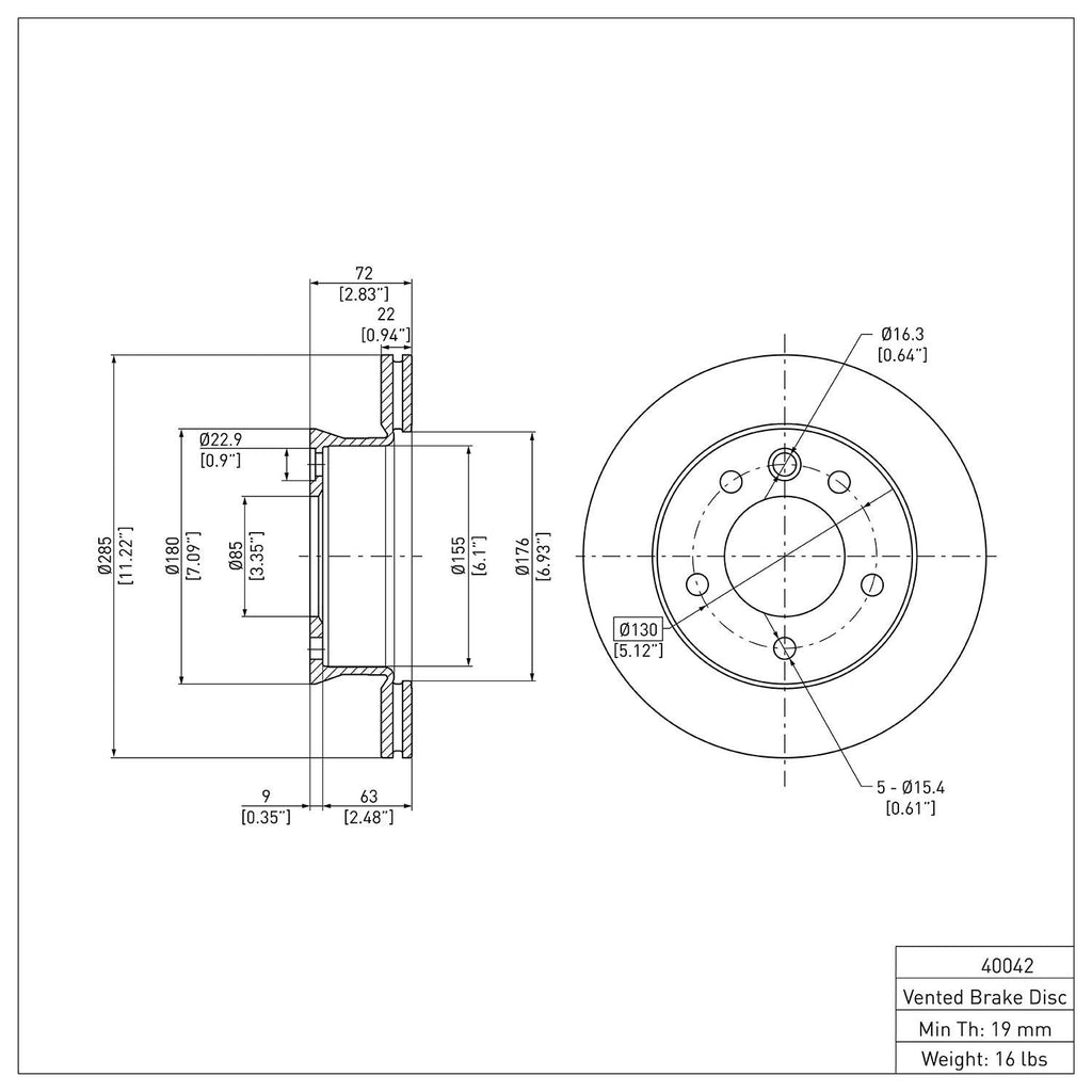 R1 Concepts Disc Brake Rotor ERE-40042